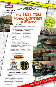 11th Annual CAM Scale Model Contest – 3-October-2026